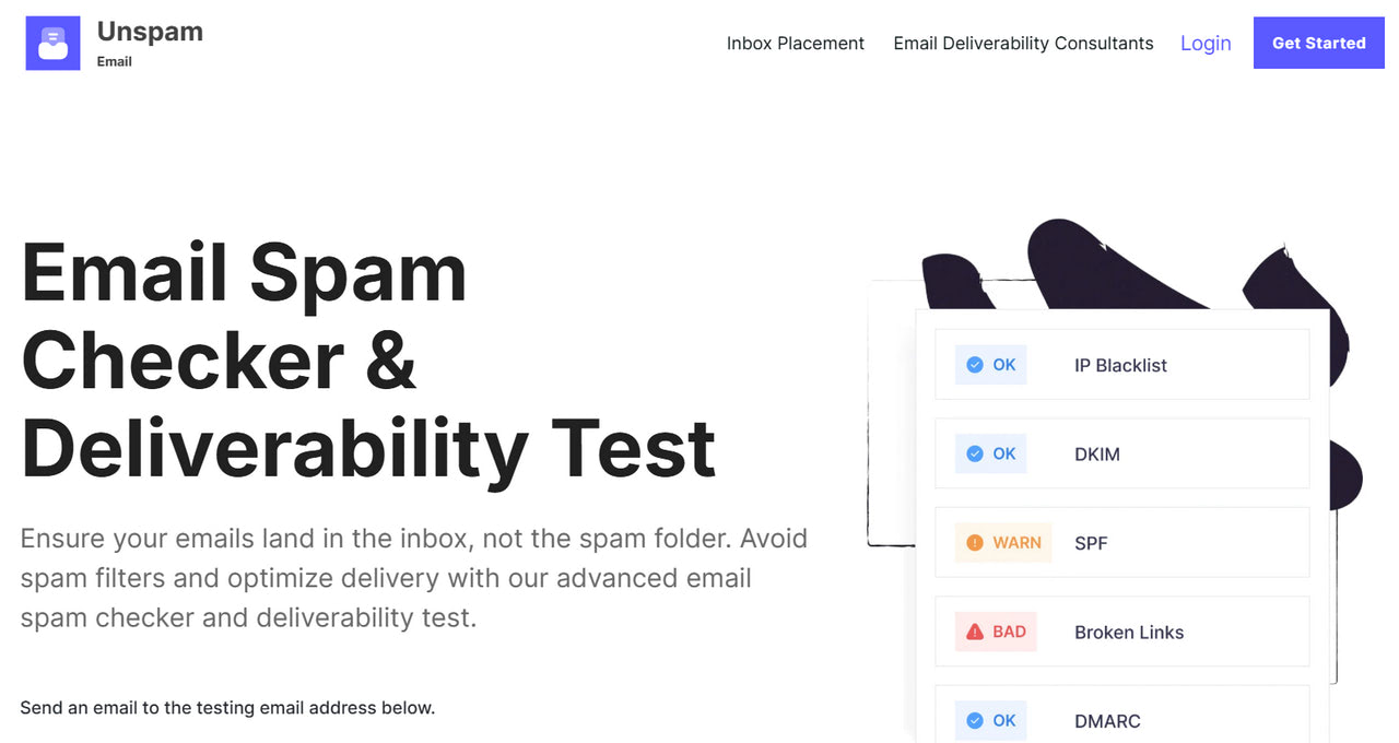 Unspam – email spam checker and deliverability test