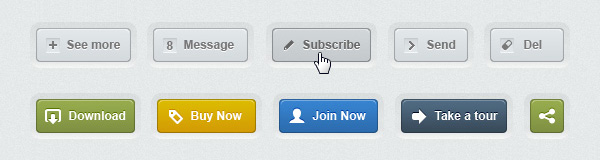 Free and Premium Web Buttons PSD